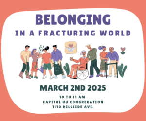 Sunday March 2nd Reilly Yeo - Belonging in a fracturing world